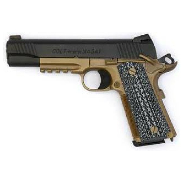 Colt Custom CQB Handgun .45 ACP 8rd Magazine 5" Barrel FDEBlack DLC Finish G10 Grip