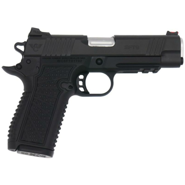 Wilson Combat SFT9 Double-Stack Commander Handgun 9mm Luger 15rd Magazines (2) 4.25" Barrel Black Lightrail Frame