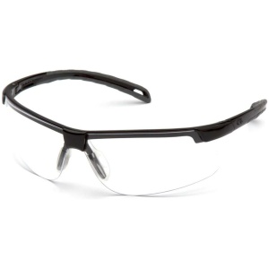 Pyramex Ever-Lite Shooting Glasses Clear Lens Black Safety Gear