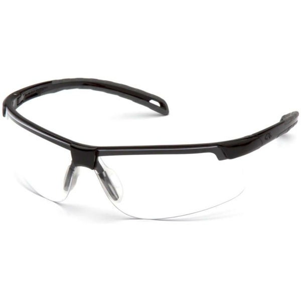Pyramex Ever-Lite Shooting Glasses Clear Lens Black Safety Gear