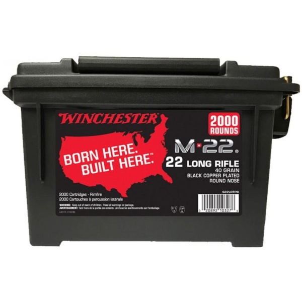 Winchester 22LR Ammo 40 Grain – 2000 Rounds for Tactical Training