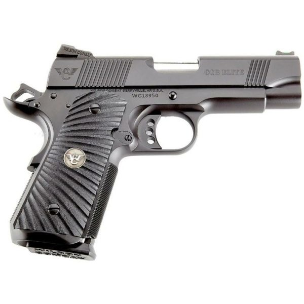 Wilson Combat CQB Compact Handgun 9mm Luger 8rd (1) & 10rd (1) Magazines 4" Barrel Black Armor-Tuff