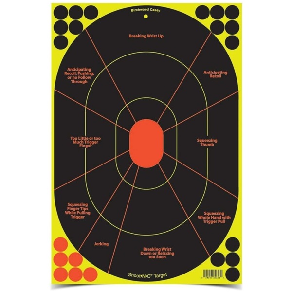 Improve Accuracy with Birchwood Casey Shoot-N-C Handgun Targets