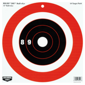 BULL'S-EYE DH 10 Targets 12" Durable Paper for Precision Shooting