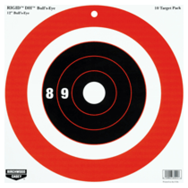 BULL'S-EYE DH 10 Targets 12" Durable Paper for Precision Shooting