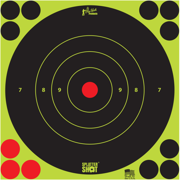 Pro-Shot 8" Green Bullseye Targets for Precision Shooting