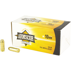 ARMSCOR 10mm 180gr FMJ Ammo - 100 Rounds Box