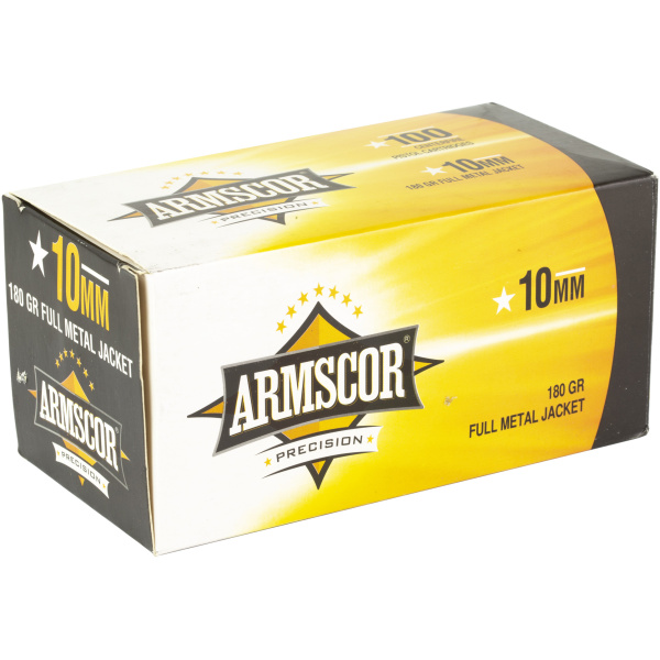 ARMSCOR 10mm 180gr FMJ Ammo - 100 Rounds Box - Image 2