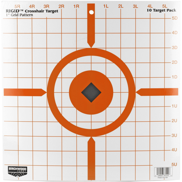 Birchwood Casey Rigid Paper Crosshair Targets 10-Pack for Accuracy