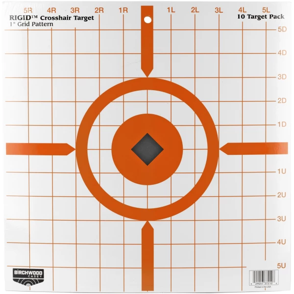 Birchwood Casey Rigid Paper Crosshair Targets 10-Pack for Accuracy