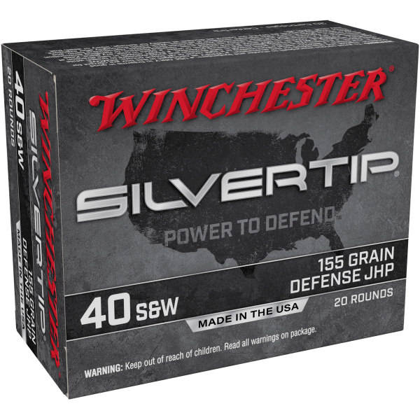 Winchester Silvertip 40 S&W 155 Grain Ammo - 20 Box