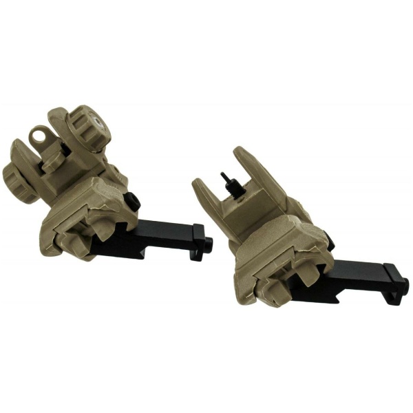 Tacfire AR-15 45 Degree Pop Up Sights Tan for Precision Shooting