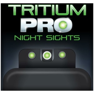 Truglo Tritium Pro Night Sights Fit Novak LoMount .270 Front .450 Rear - White Outline Front/Rear Green