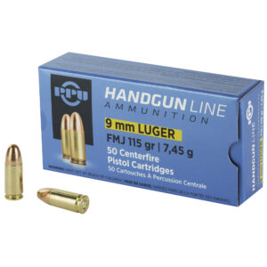 High Quality PPU 9mm Luger Centerfire Handgun Ammo 16 Years