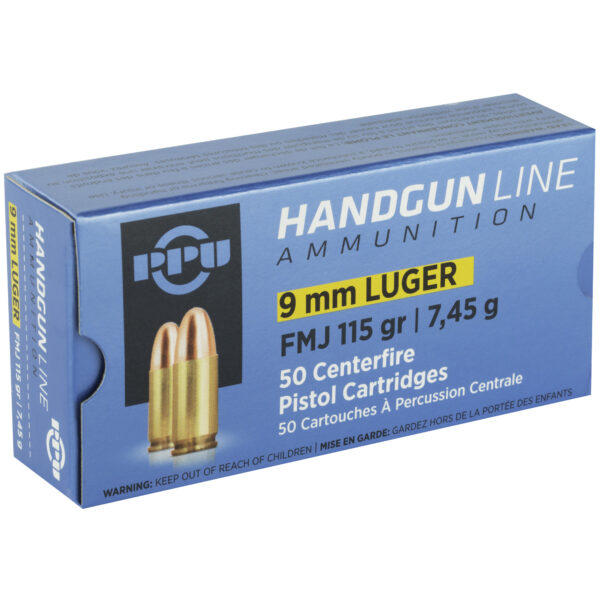 High Quality PPU 9mm Luger Centerfire Handgun Ammo 16 Years - Image 2