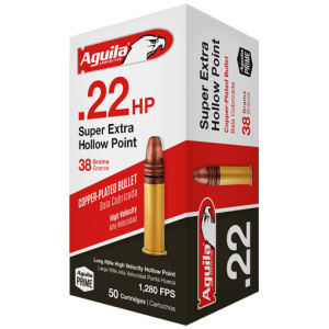 Aguila 22LR 38GR HP 2000 Rounds - High Velocity