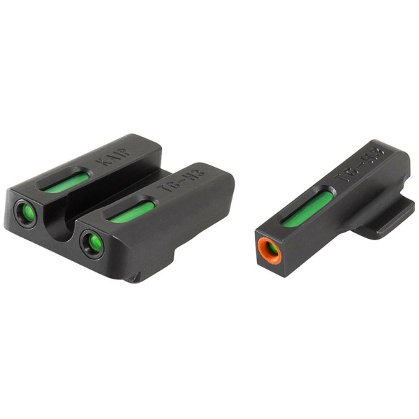 Truglo TFX Pro Tritium/Fiber-Optic Day/Night Sights Fit KAHR ARMS K MK P PM T &TPModels with New Dovetail (post 2004) - Orange Outline Front/Rear