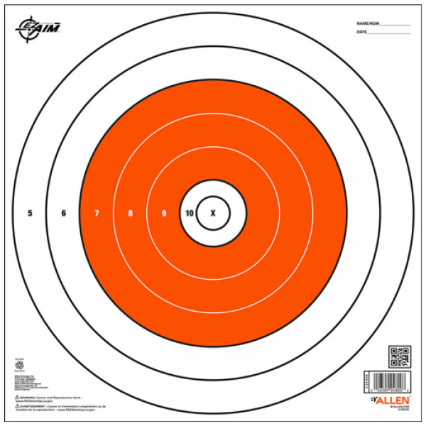 TARGET 12-PK Bullseye Paper Shooting Targets for Precision Skills