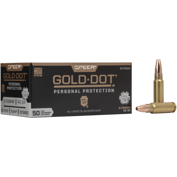 Speer 40 S&W 5.7x28mm Gold Dot 50 Rounds - Defense Ammo