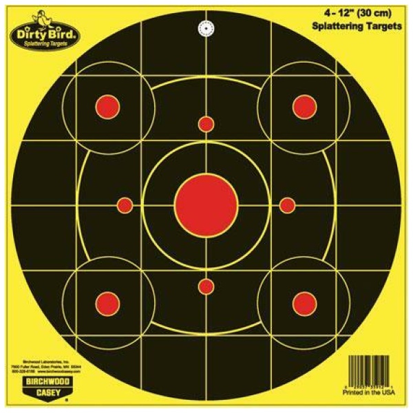 Birchwood Casey Dirty Bird 12in Sight-In Targets for Accuracy