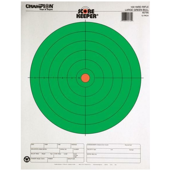 Champion Scorekeeper Fluorescent Orange & Green 100-Yard Targets