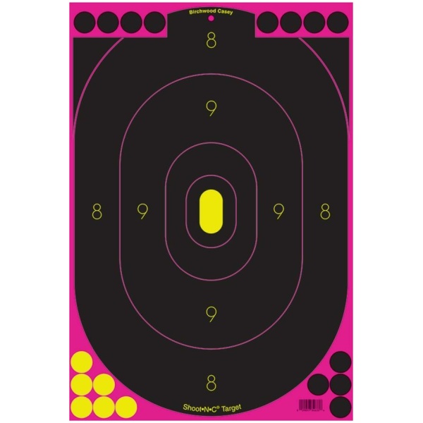 Birchwood Casey Shoot-N-C Pink Targets for Instant Feedback