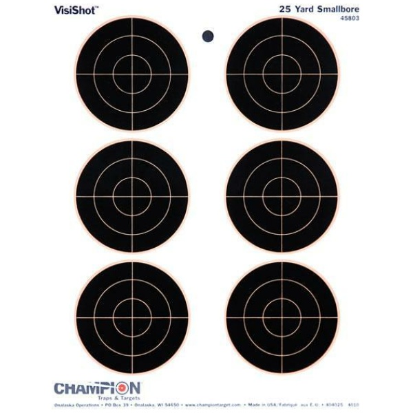 Champion VisiShot 10-Pack Bull's Eye Targets for Precision Shooting