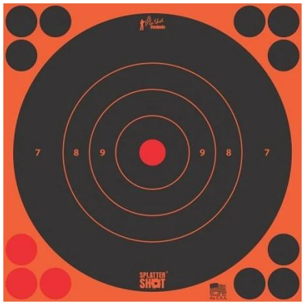 Pro-Shot Splatter Shot 8" Orange Bullseye Targets 6-Pack