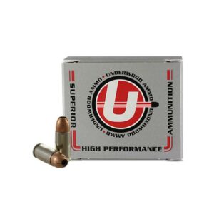 Underwood Ammo 9mm Luger Plus-P 124gr Brass Cases 20 Rounds