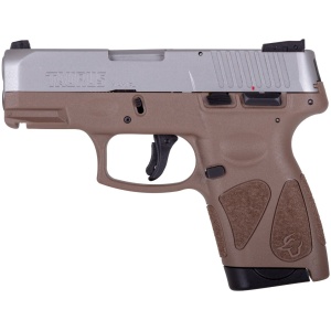 Taurus G2S Handgun 9mm Luger 7rd Magazines 3.2" Barrel Stainless Slide/Brown Grip