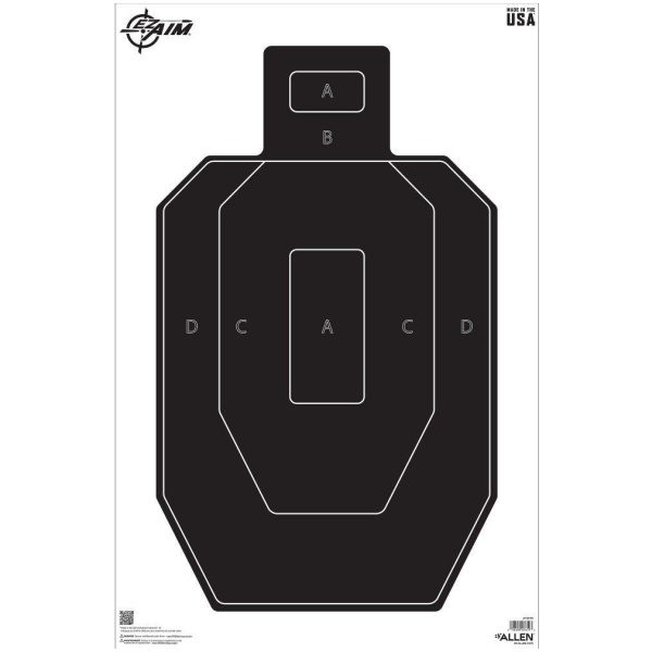 Allen EZ Aim IPSC Silhouette Target Pack of 50 for Precision