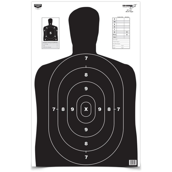 Birchwood Casey Eze-Scorer BC-27 Black Paper Targets Pack