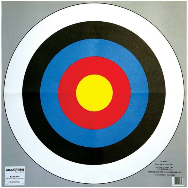 Champion 24" Bullseye Targets for Precision Shooting Practice
