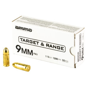 Ammo Inc 9mm Luger 115 gr FMJ Target Range Ammo 50 ct