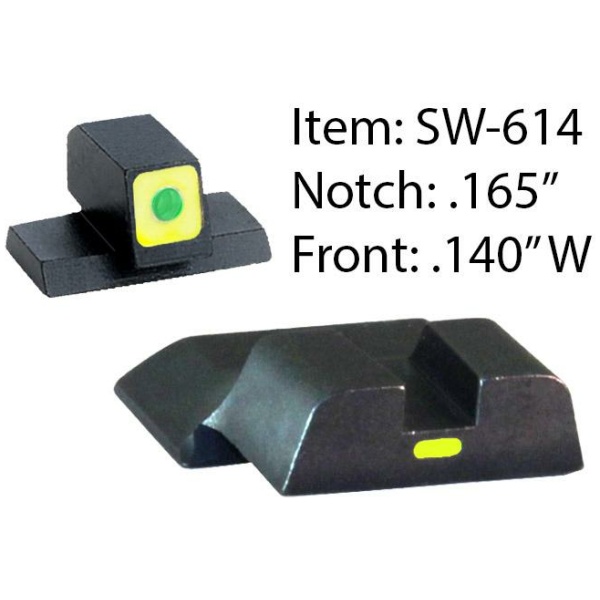 Ameriglo CAP Tritium Night Sights for S&W M&P Enhanced Accuracy
