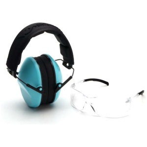 Pyramex Low-Profile Combo Kit Clear Glasses & 24dB Earmuffs
