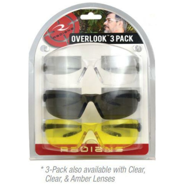 Radians Overlook Shooting Glasses Combo Pack with UV Protection