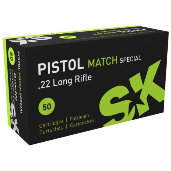 SK .22 Pistol Match Ammo - 50 Rounds - Reliable Performance