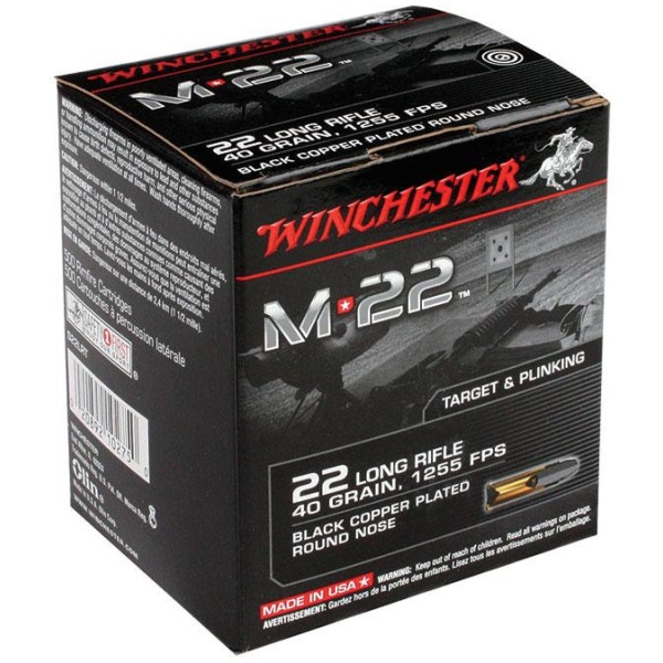 Winchester M-22 .22 LR Ammo - 500/Box - Accurate & Reliable