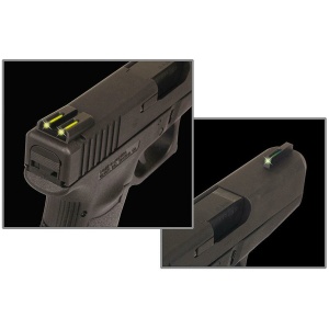 Truglo TFO Tritium/Fiber-Optic Day/Night Sights Fits Novak 1911 .260/.500 - Front Green/Rear Yellow