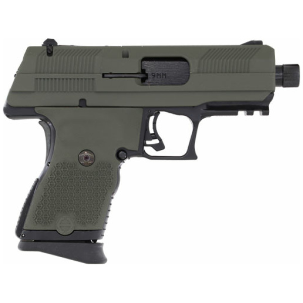 3.93" OLIVE DRAB SLIDE THREADHI-POINT PISTOL YC9 9MM 10RD