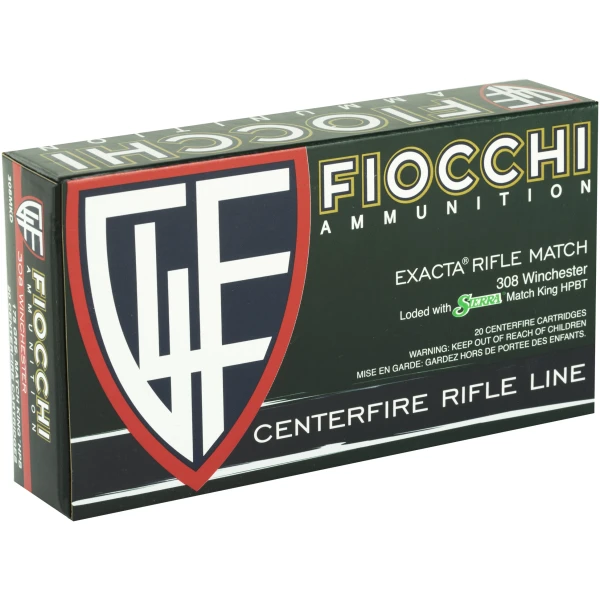 Fiocchi 308 Winchester 175gr Match 20/Box - Hyperformance - Image 2