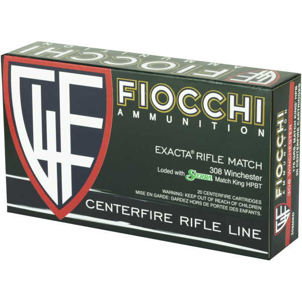 Fiocchi 308 Winchester 175gr Match 20/Box - Hyperformance - Image 3