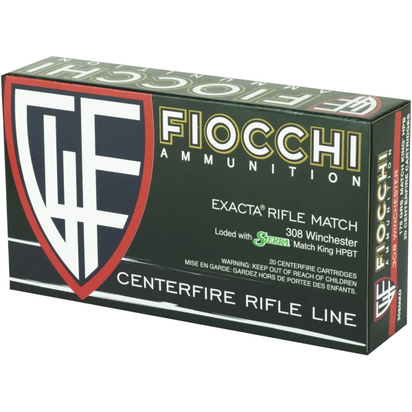 Fiocchi 308 Winchester 175gr Match 20/Box - Hyperformance - Image 3