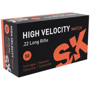 SK .22 Long Rifle Ammo: 50 Rounds, 1263 FPS Velocity