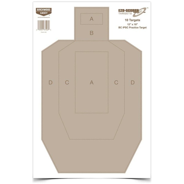 Birchwood Casey Eze-Scorer IPSC Targets 10 Pack 12x18 Inches