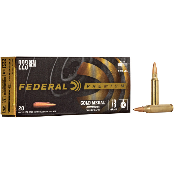 Gold Medal Berger 223 Rem 73gr Match Ammo - Federal