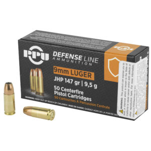 PRIVI 9mm Luger JHP 147gr Ammo 50 Rds for Accurate Shooting