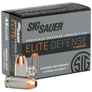 Sig Sauer 45 ACP Ammunition - 20 Rounds - Enhanced Performance