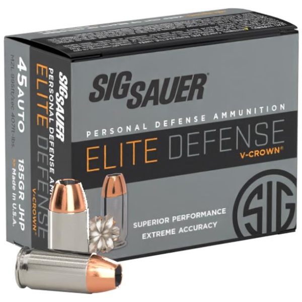 Sig Sauer 45 ACP Ammunition - 20 Rounds - Enhanced Performance